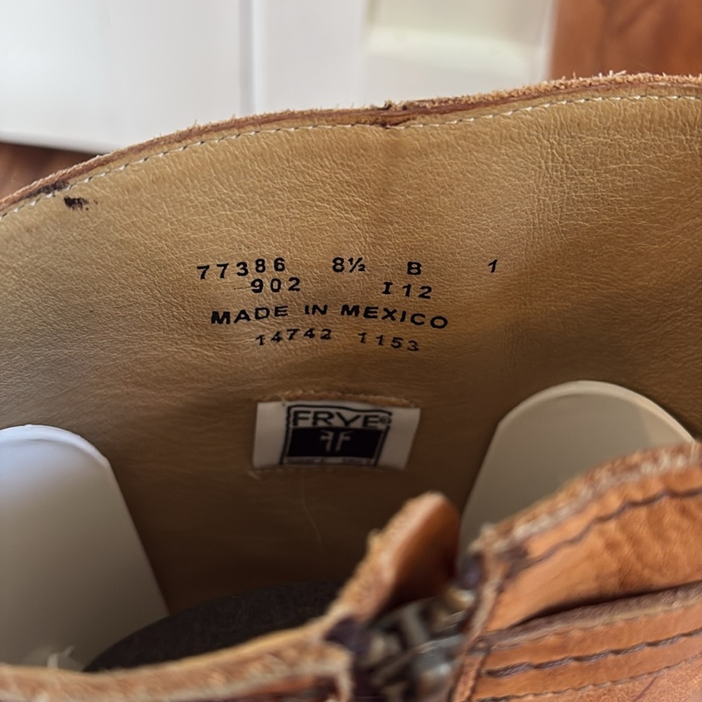 Frye Brown Leather Heeled Boots - Picture 6 of 7
